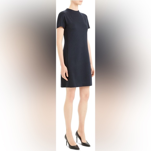 Theory Striped Knee Length Work Dress - Picture 6 of 6